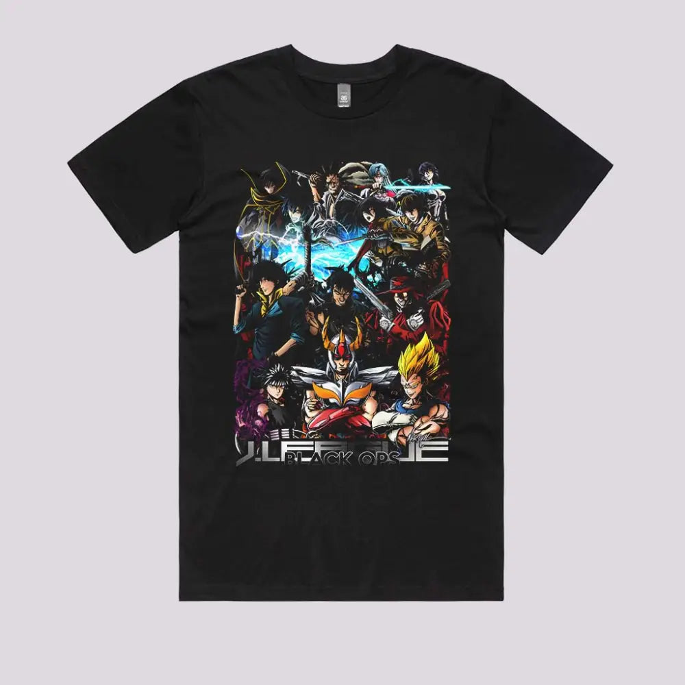 J League Black Ops T-Shirt | Anime T-Shirts - Limitee Apparel