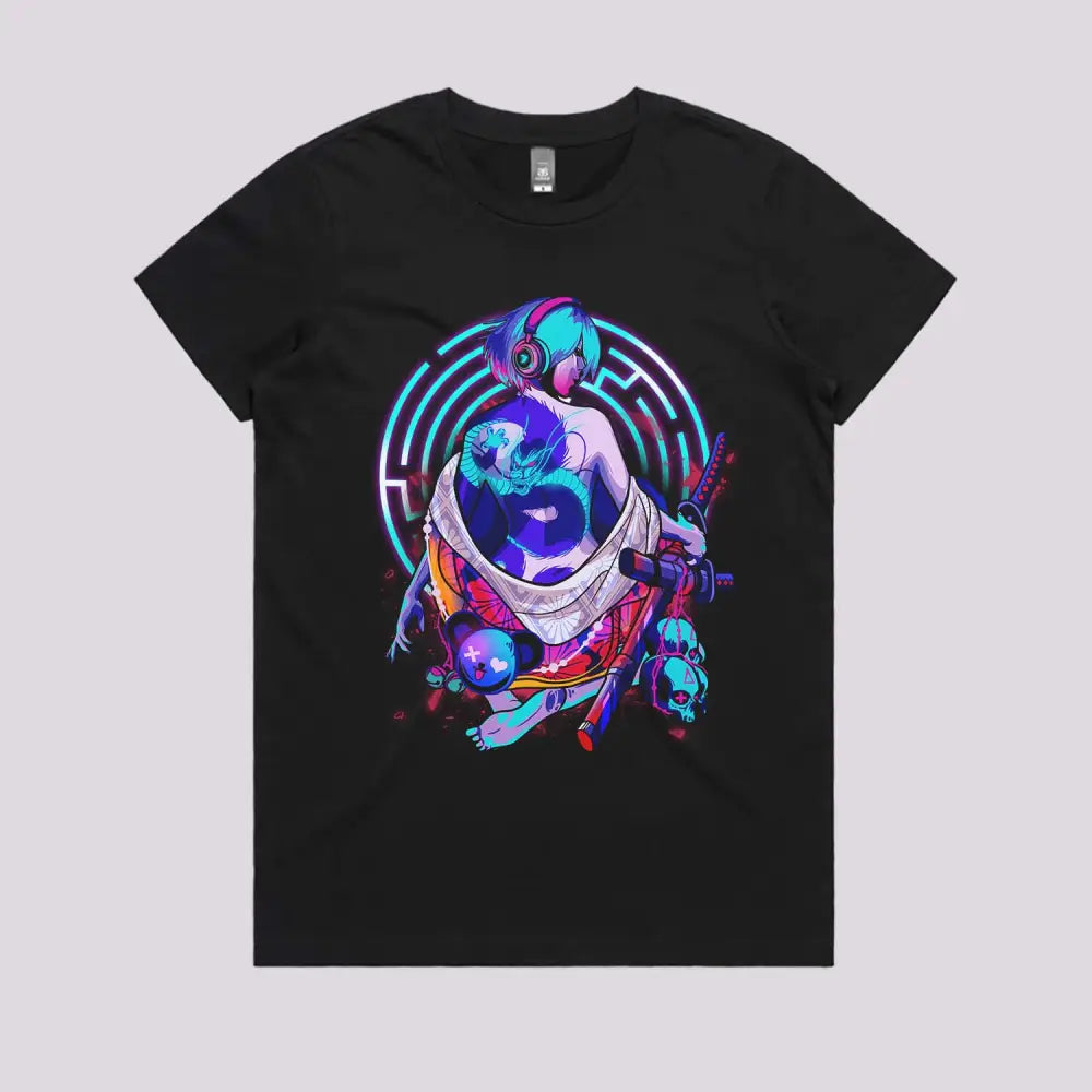 Neon Demon Geisha T-Shirt | Anime T-Shirts - Limitee Apparel