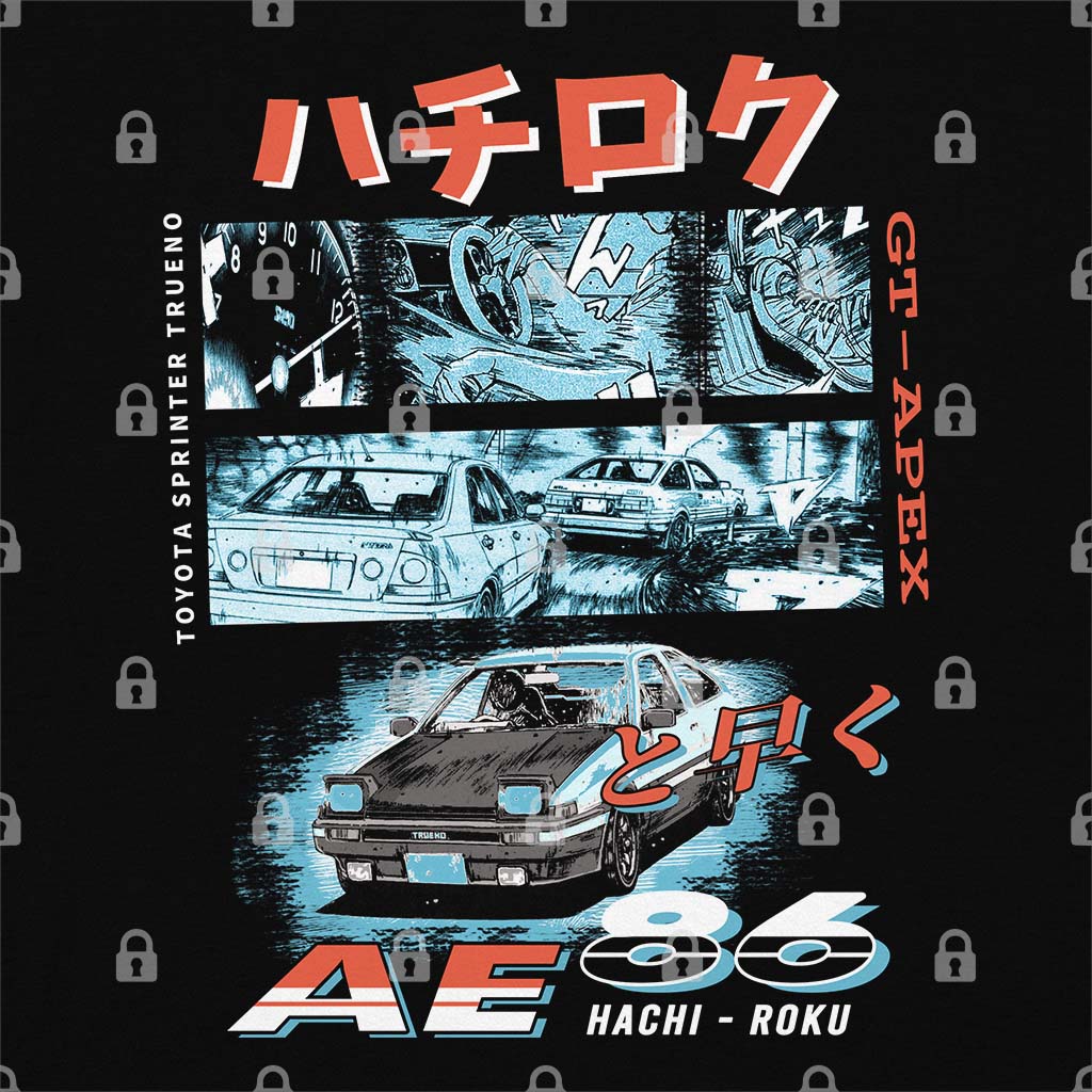 Toyota AE86 Initial D T-Shirt